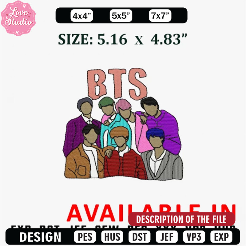 Bts embroidery design, Brand design, Embroidered shirt, Brand shirt, Brand Embroidery, digital download.jpg