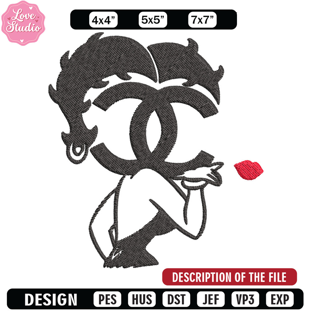 Cartoon girl gucci Embroidery Design, Gucci Embroidery, Brand Embroidery, Embroidery File, Logo shirt, Digital download.jpg