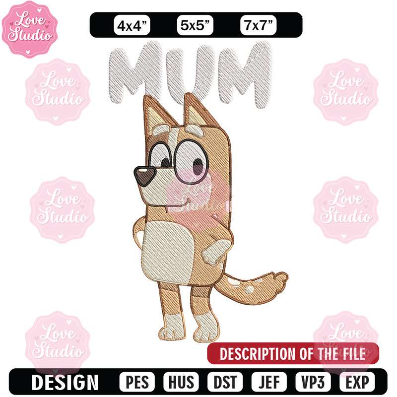 Chilli Heeler Embroidery, Bluey Cartoon Embroidery, cartoon Embroidery, Embroidery File, cartoon shirt, digital download.jpg