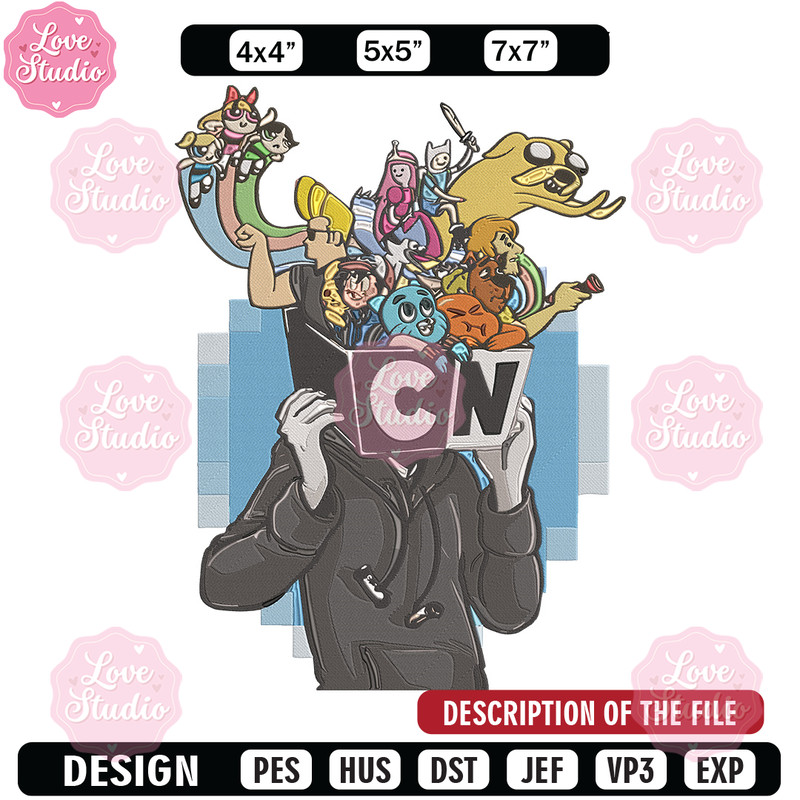 CN character Embroidery Design, CN cartoon Embroidery, Embroidery File, Anime Embroidery, Anime shirt, Digital download.jpg