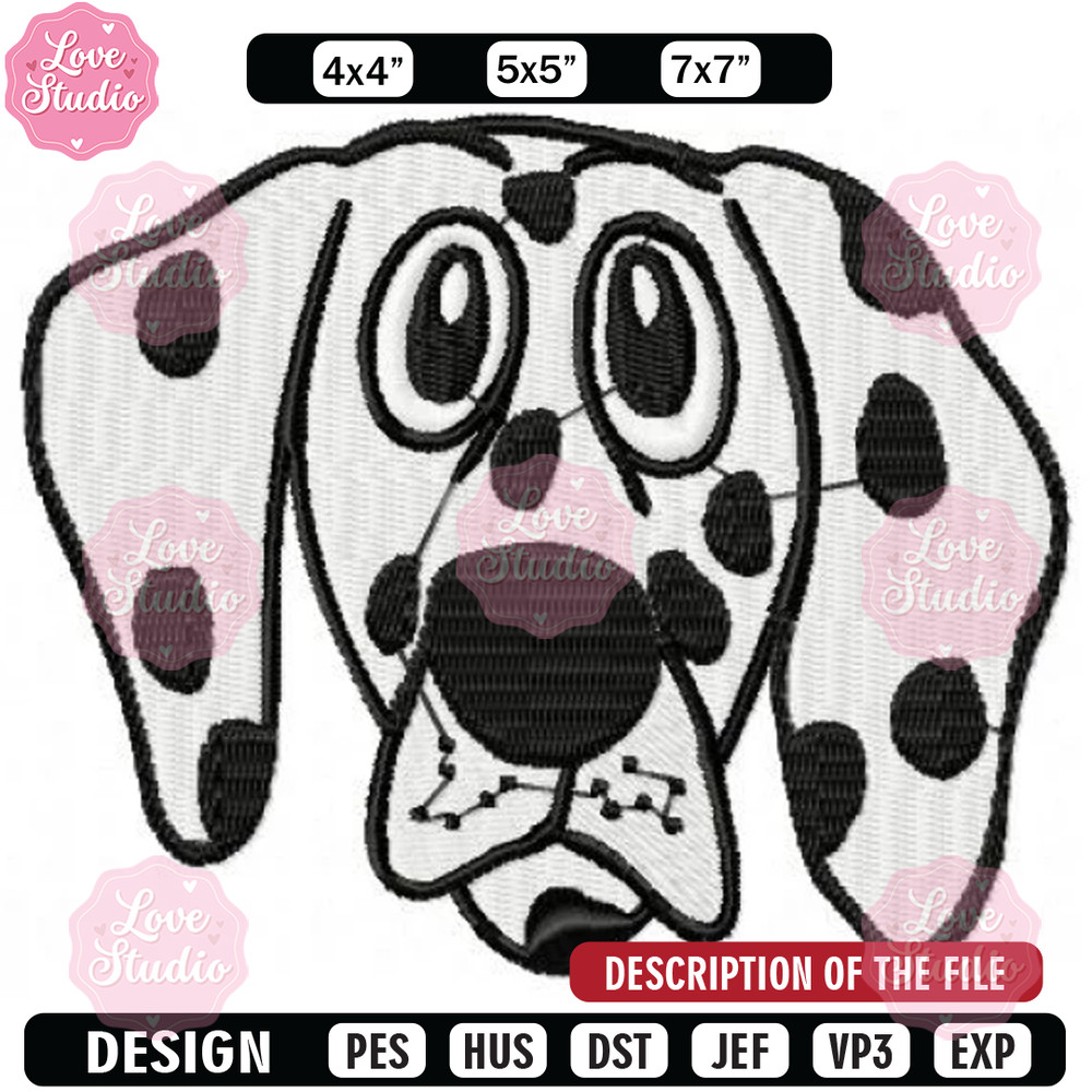 Dalmatian dog embroidery design,Embroidery design, Sale design, Embroidered shirt, Animal Embroidered, digital download.jpg