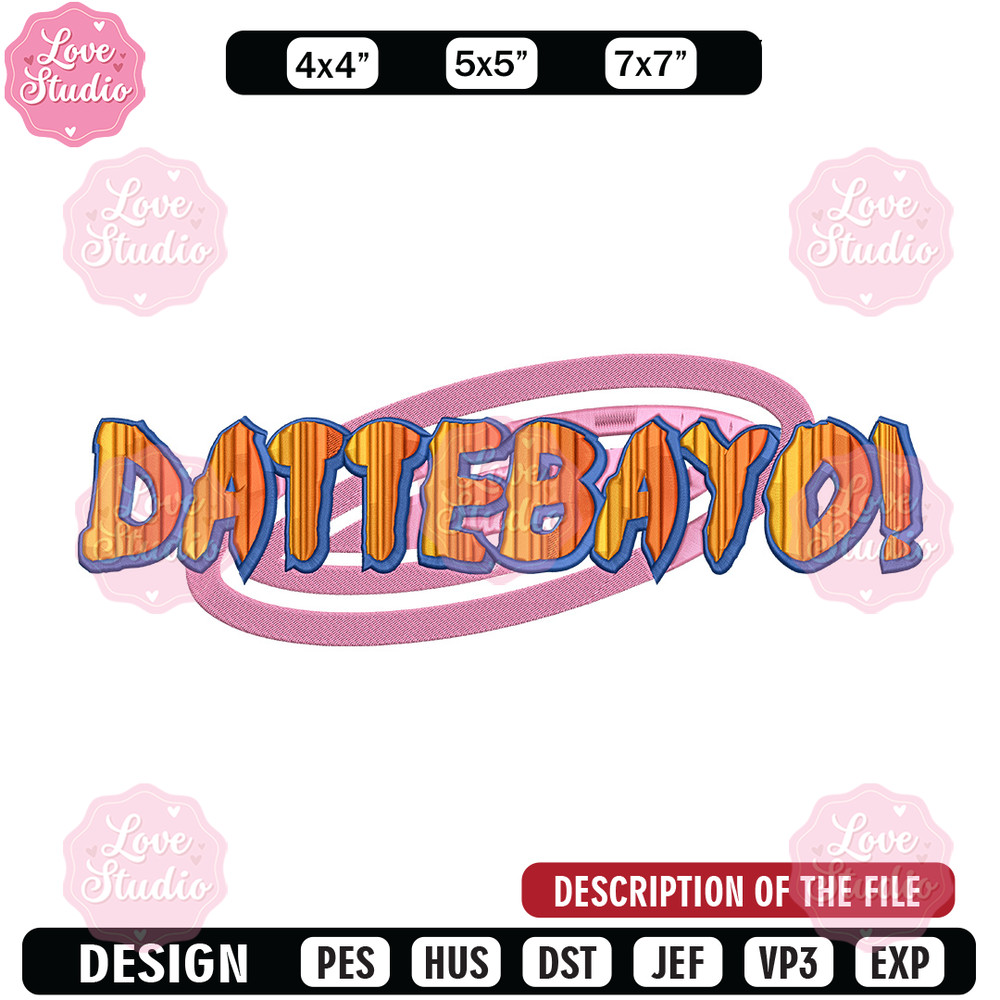 Dattebayo Embroidery Design, Naruto Embroidery, Embroidery File, Anime Embroidery, Anime shirt, Digital download.jpg