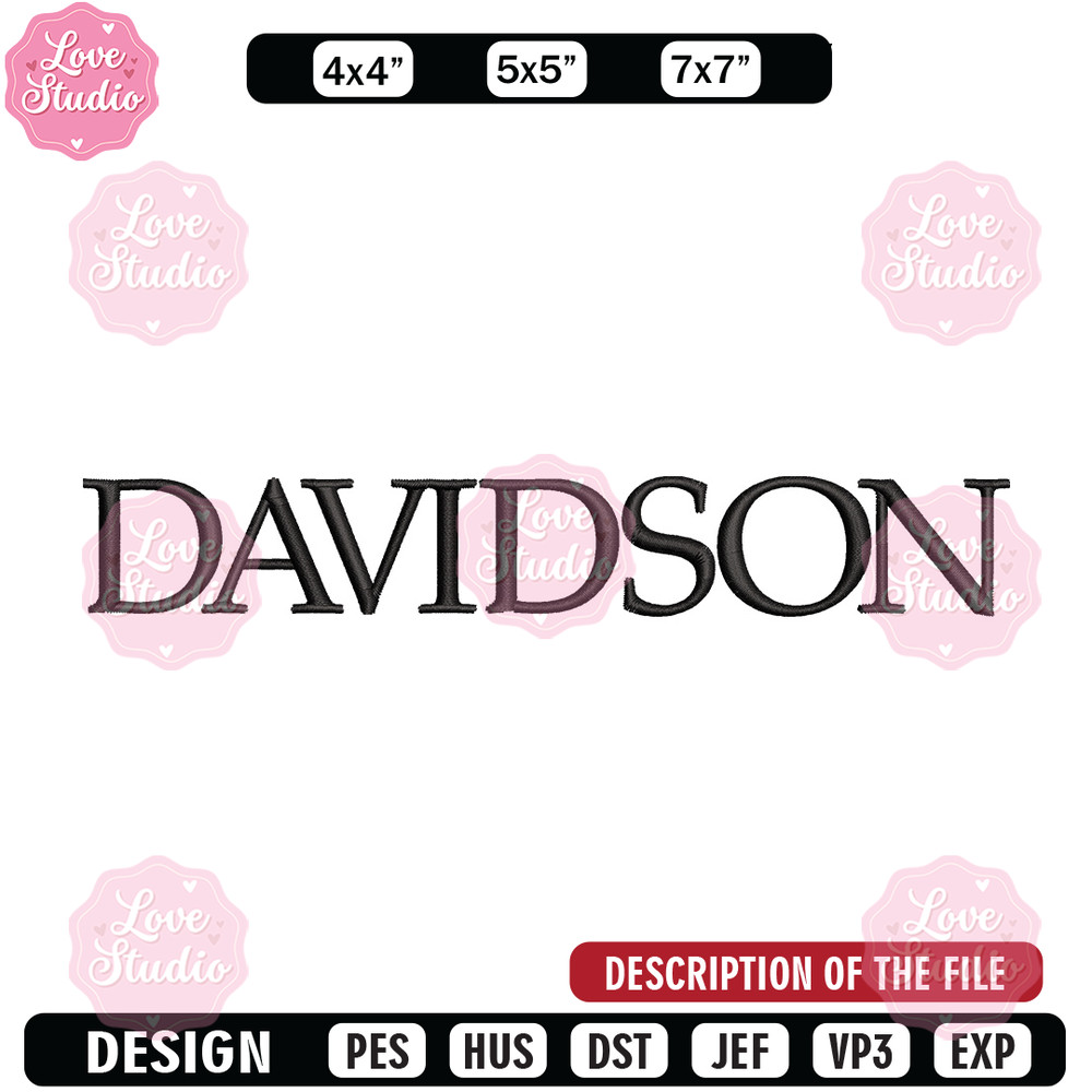 Davidson logo embroidery design, Logo embroidery, Sport embroidery, logo sport embroidery, Embroidery design 1.jpg