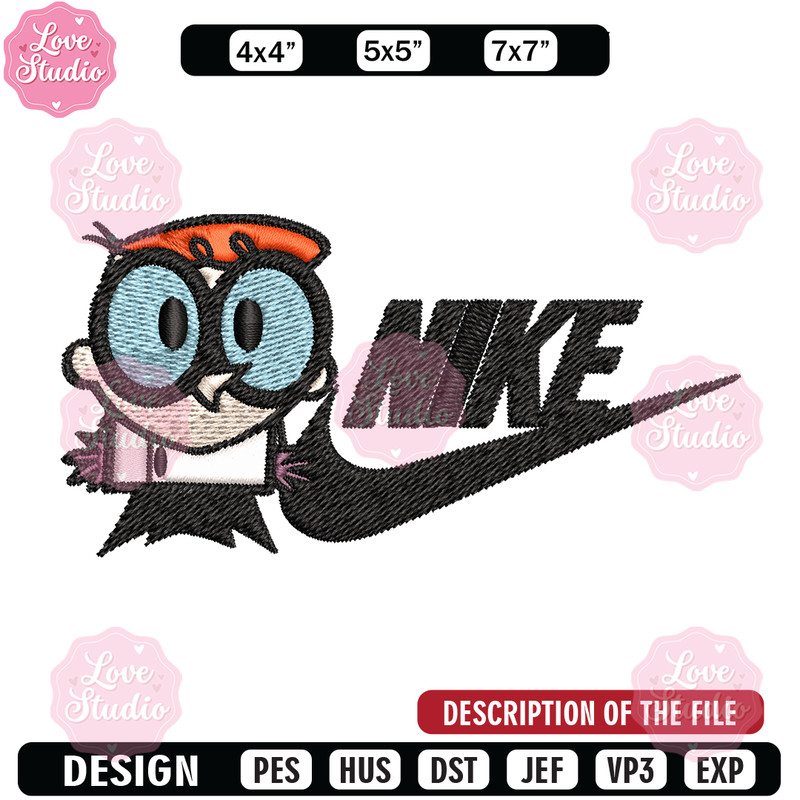 Dexter cartoon Nike Embroidery design, Dexter cartoon Embroidery, Nike design, Embroidery file, Instant download.jpg