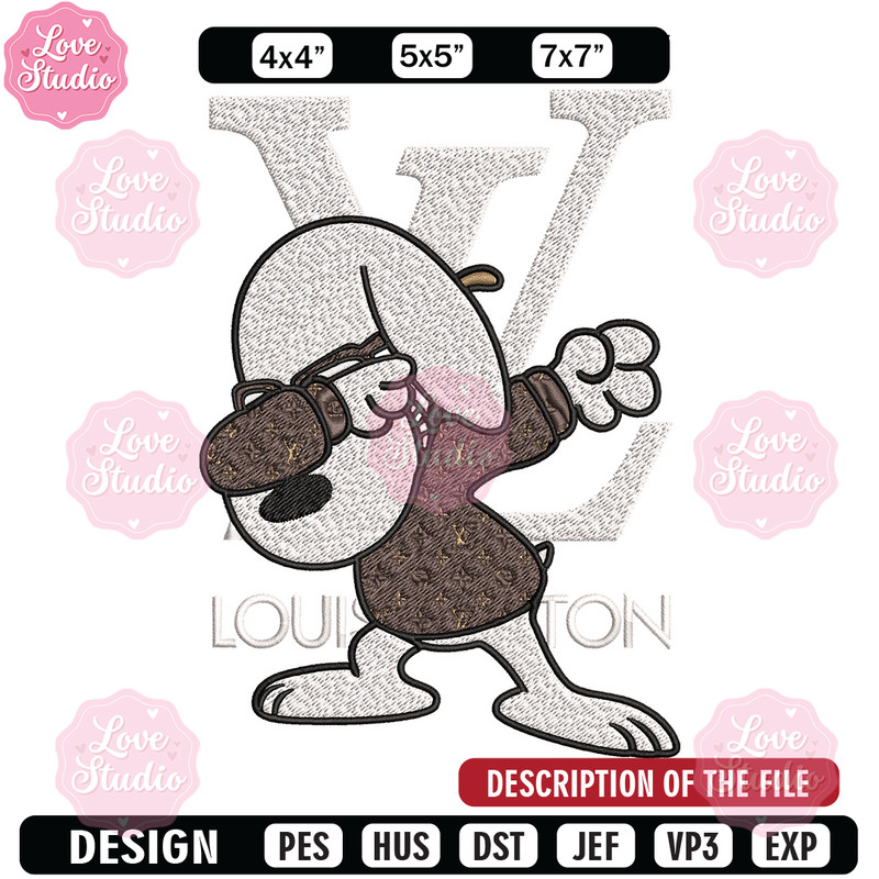 Dog louis vuitton Embroidery Design, LV Embroidery, Brand Embroidery, Embroidery File, Logo shirt, Digital download.jpg