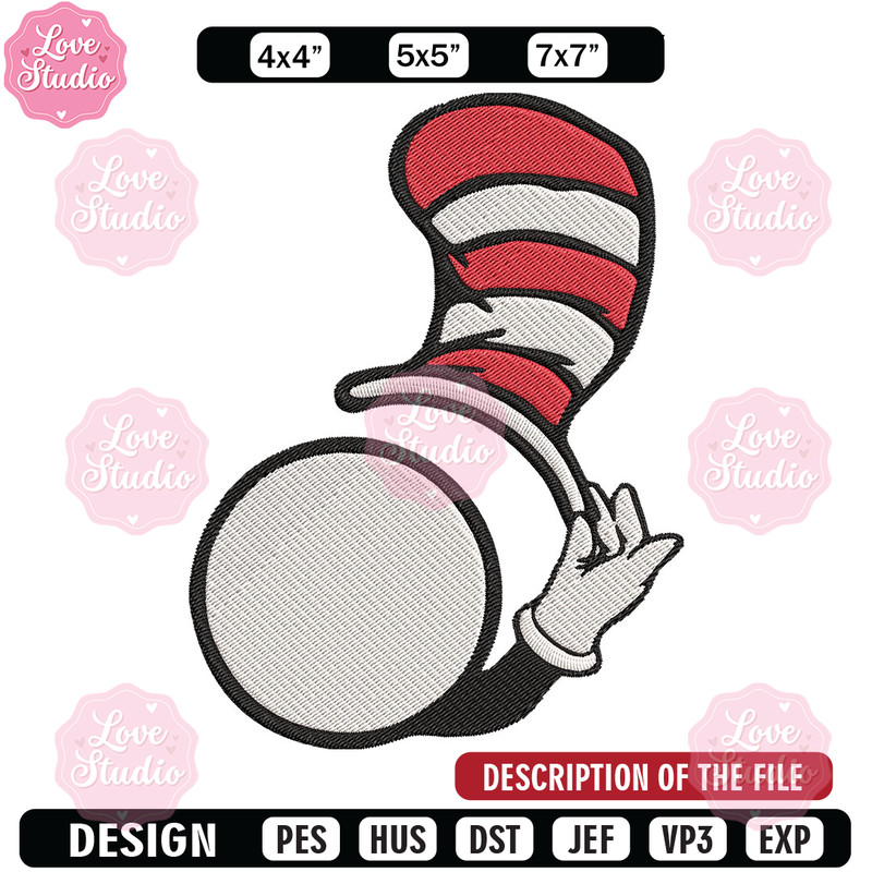Dr seuss hat Embroidery Design, Dr seuss hat Embroidery, Embroidery File, logo shirt, Embroidery logo, Digital download.jpg