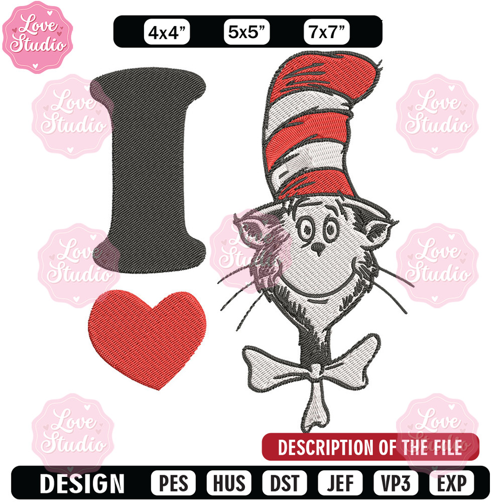 Dr seuss Love Embroidery Design, Dr seuss Embroidery, Embroidery File, logo shirt, Embroidery logo, Digital download.jpg
