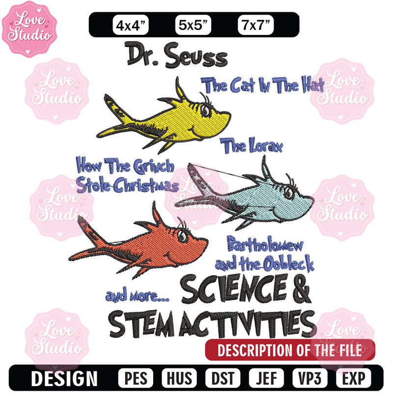 Dr Seuss Stem Activities Embroidery Design, Dr Seuss Embroidery, Embroidery File, Embroidery design, Digital download.jpg