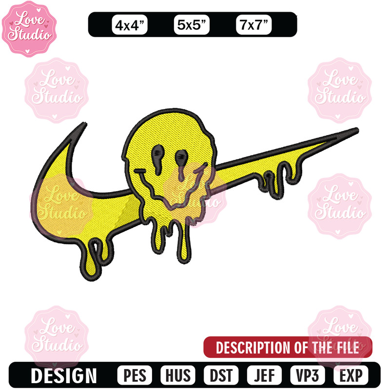 Emoji smile nike embroidery design, Emoji embroidery, nike design, embroidery file, logo shirt, Digital download.jpg