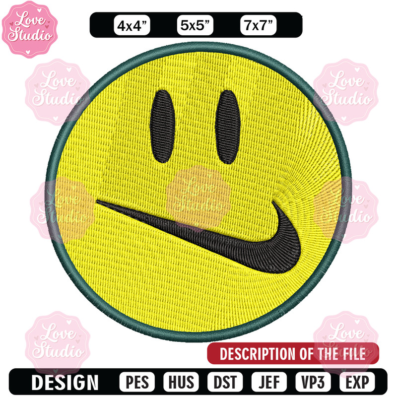 Emoji smile swoosh embroidery design, Emoji embroidery, logo design, embroidery file, logo shirt, Digital download.jpg