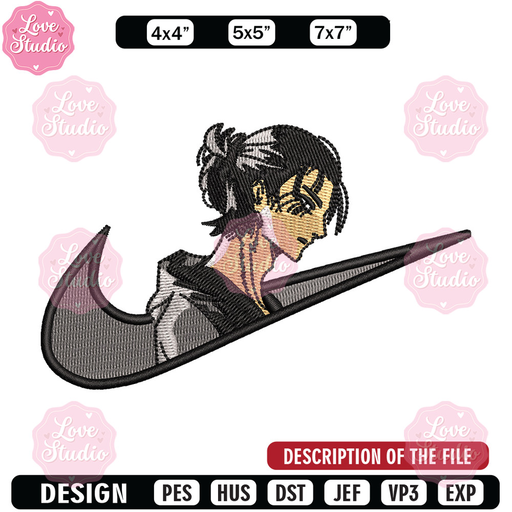 Eren x nike embroidery design, Aot embroidery, Embroidery file, Embroidery shirt, Nike design, Digital download.jpg
