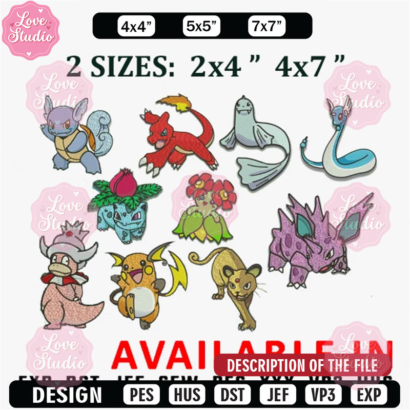Evolutions pokemon embroidery design, Anime embroidery, Embroidered shirt, Anime shirt, Anime design, digital download.jpg