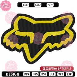 foxblack bee style embroidery design, brand design, embroidered shirt, brand shirt, brand embroidery, digital download