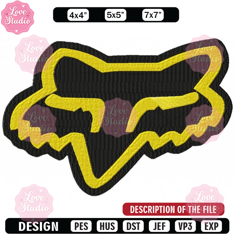 Foxblack bee style embroidery design, Brand design, Embroidered shirt, Brand shirt, Brand Embroidery, digital download.jpg