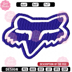 foxblack embroidery design, brand design, embroidered shirt, brand shirt, brand embroidery, digital download