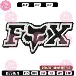 foxblack logo embroidery design, brand design, embroidered shirt, brand shirt, brand embroidery, digital download