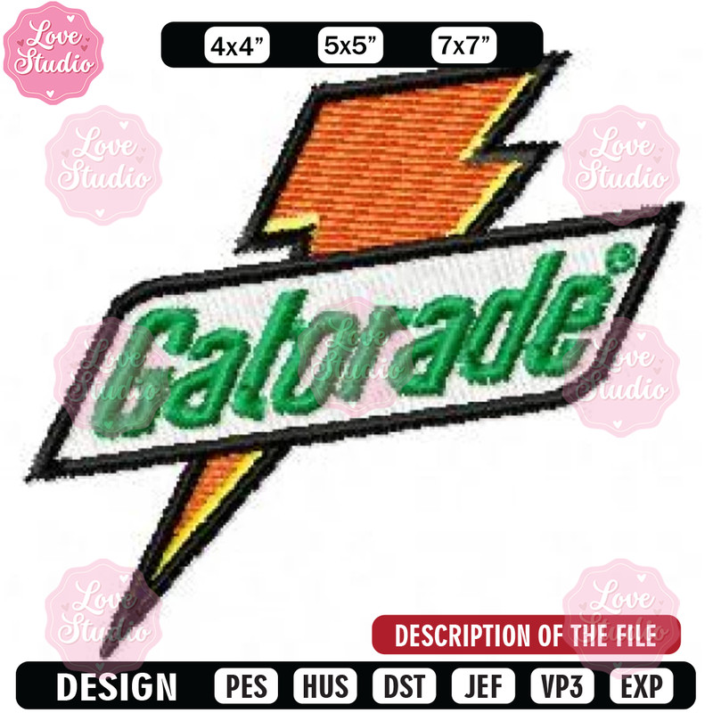 Gatorade logo embroidery design, Embroidery design, Sale design, Embroidered shirt, Logo Embroidered, digital download.jpg