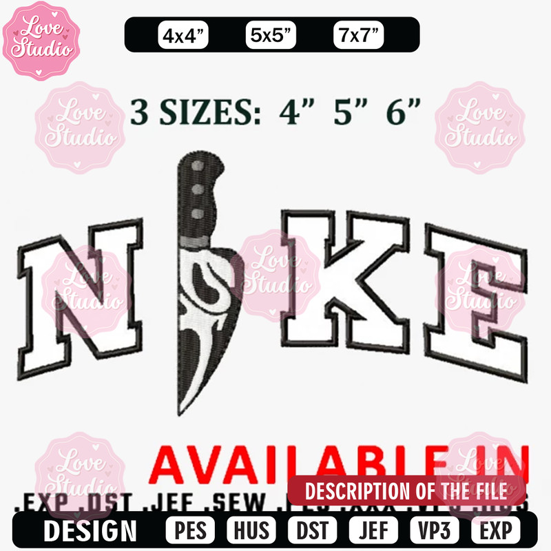 Ghost x nike embroidery design, Halloween Embroidery, Halloween design, Embroidered shirt,Horror movie, digital download.jpg