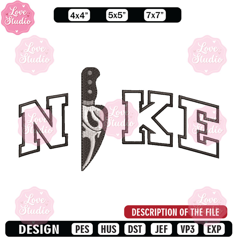 Ghostface knife embroidery design, Ghostface knife embroidery, Nike design, Logo shirt, logo shirt, digital download.jpg
