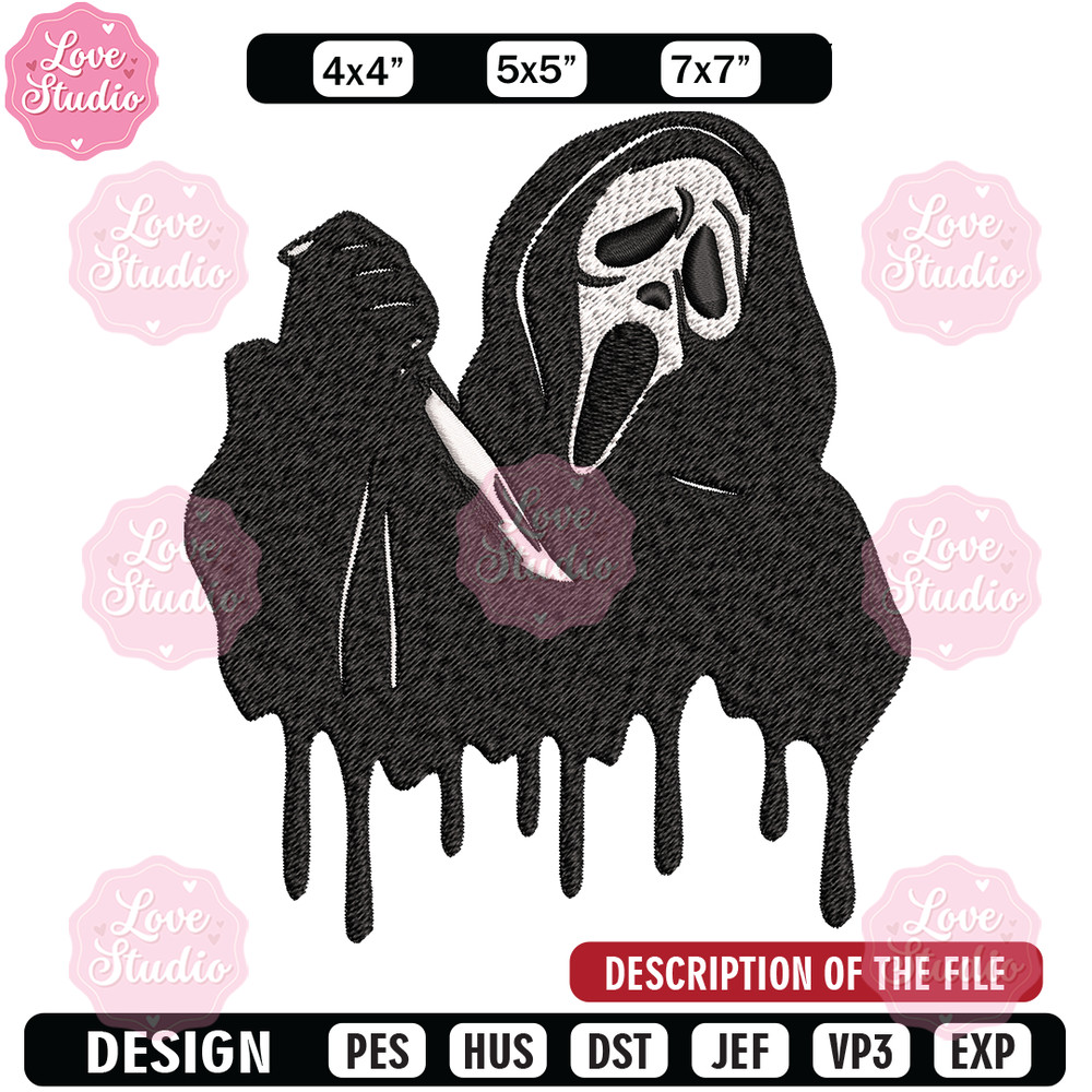 Ghostface knife Embroidery design, Horror Embroidery, Embroidery File, logo design, logo shirt, Digital download.jpg
