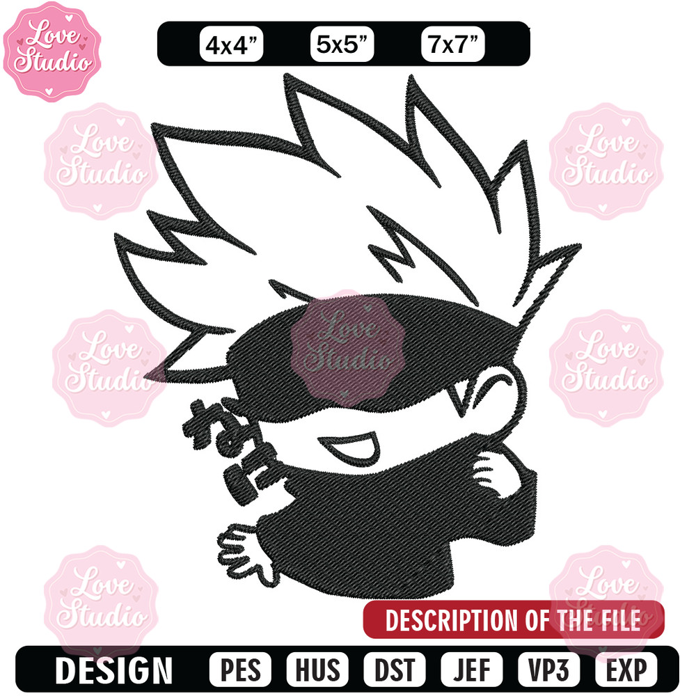 Gojo cute Embroidery Design,Jujutsu Embroidery, Embroidery File, Anime Embroidery, Anime shirt, Digital download.jpg