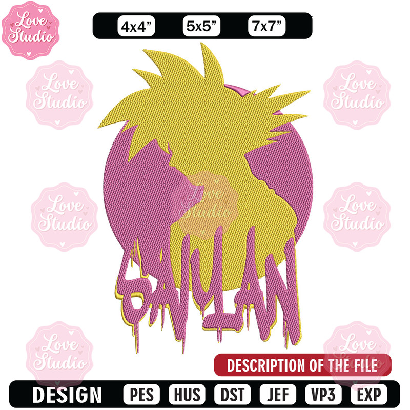 Goku circle Embroidery Design, Dragonball Embroidery, Embroidery File, Anime Embroidery, Anime shirt, Digital download 1.jpg