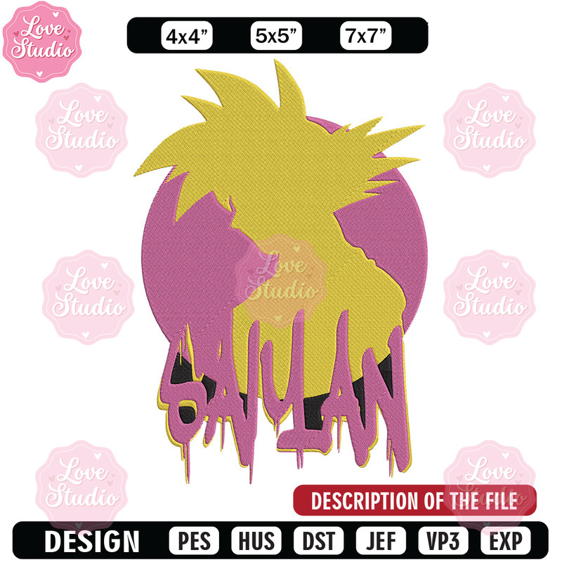 Goku circle Embroidery Design, Dragonball Embroidery, Embroidery File, Anime Embroidery, Anime shirt, Digital download.jpg