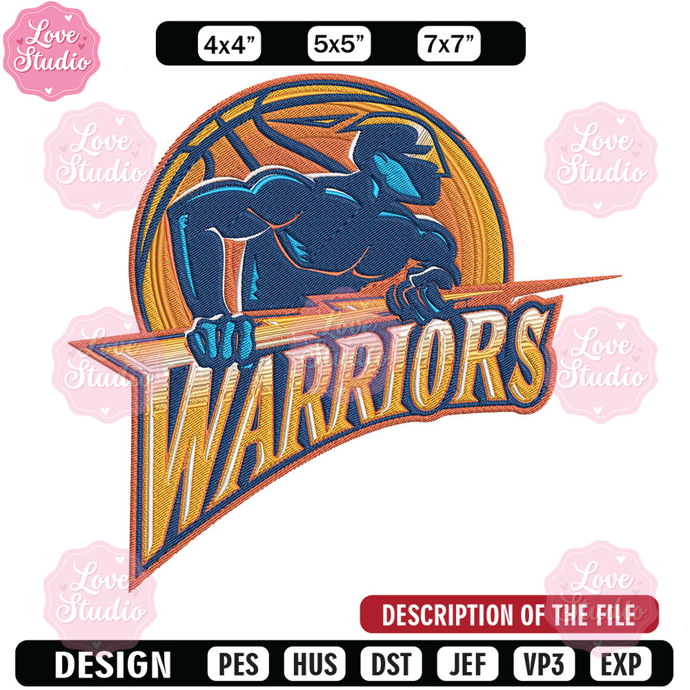 Golden State Warriors design embroidery design, NBA embroidery, Sport embroidery,Embroidery design,Logo sport embroidery.jpg