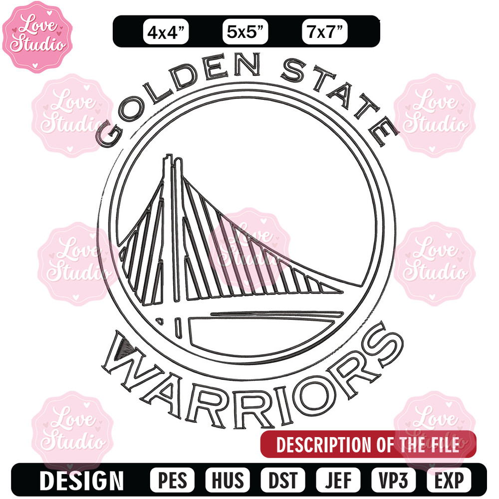Golden State Warriors logo embroidery design, NBA embroidery, Sport embroidery, Embroidery design,Logo sport embroidery.jpg