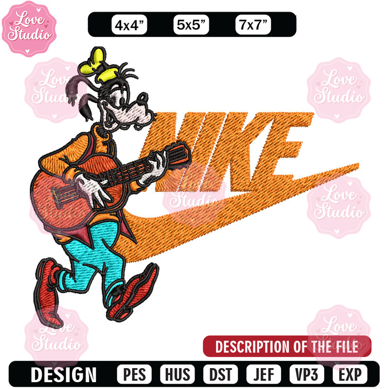 Goofy Nike Embroidery design, Disney Cartoon Embroidery, Nike design, Embroidery file, logo shirt, Instant download.jpg
