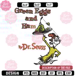 green eggs and ham buy dr seuss embroidery design, dr seuss embroidery, embroidery file, digital download