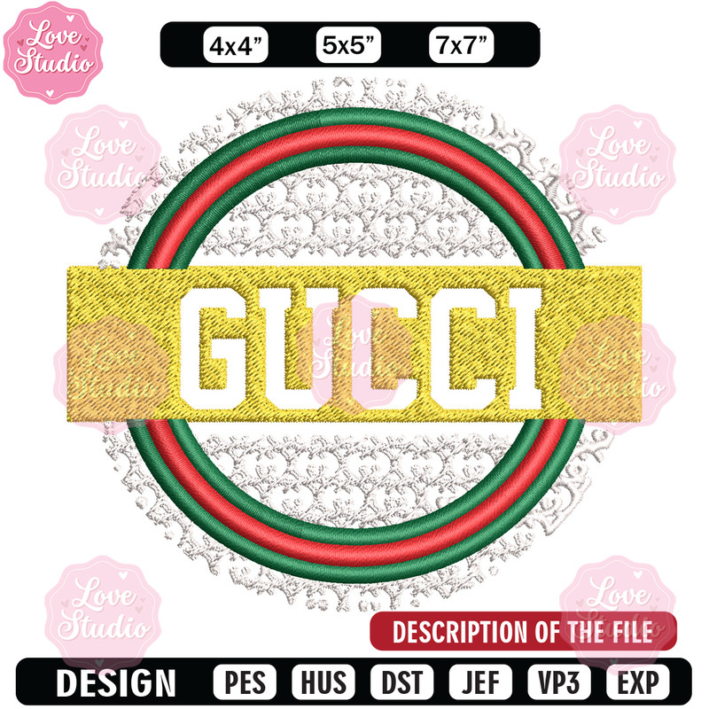 Gucci logo Embroidery Design, Gucci Embroidery, Brand Embroidery, Logo shirt, Embroidery File, Digital download.jpg
