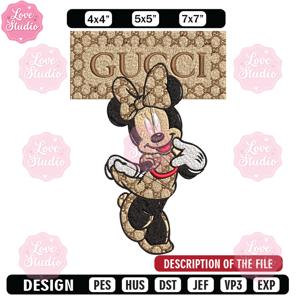 Gucci Minnie Embroidery design, Gucci Minnie Embroidery, Disney design, Embroidery File, cartoon shirt, Digital download.jpg
