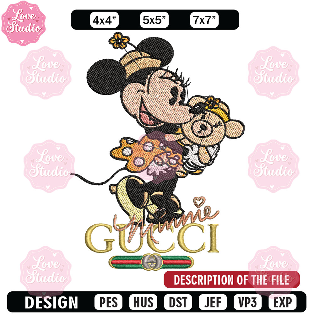 Gucci Minnie mouse Embroidery design, Gucci Embroidery, Disney design, Embroidery File, cartoon shirt, Digital download.jpg