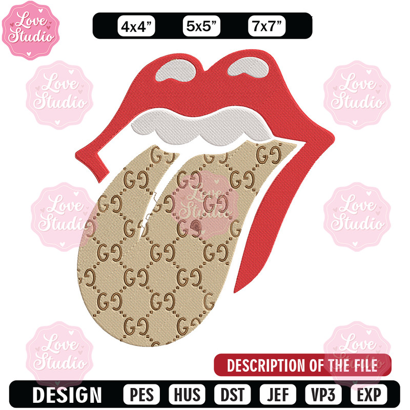 Gucci mouth Embroidery Design, Logo Embroidery, Embroidery File, Gucci Embroidery, Anime shirt, Digital download.jpg