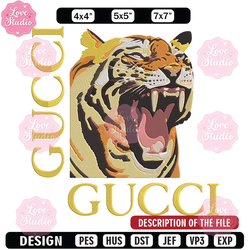 Gucci x Tiger Embroidery Design, Gucci Embroidery, Embroidery File, Anime Embroidery, Anime shirt, Digital download 1.jpg