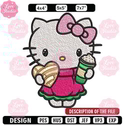 hallokitty embroidery design, hallokitty embroidery, cartoon design, embroidery file, cartoon shirt, digital download