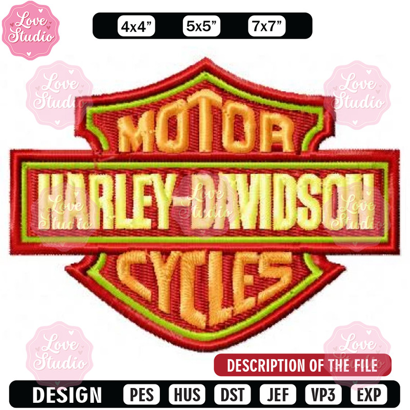 Harley davidson embroidery design, Embroidery design, Sale design, Embroidered shirt, Logo Embroidered, digital download.jpg