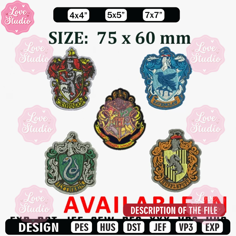 Harry potter logo embroidery design, Brand design, Embroidered shirt, Brand shirt, Brand Embroidery, digital download.jpg