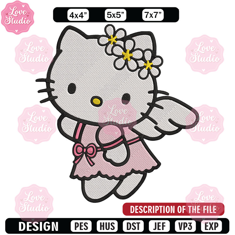 Hello Kitty angel Embroidery Design, Hello kitty Embroidery, Embroidery File, Anime Embroidery, Digital download.jpg