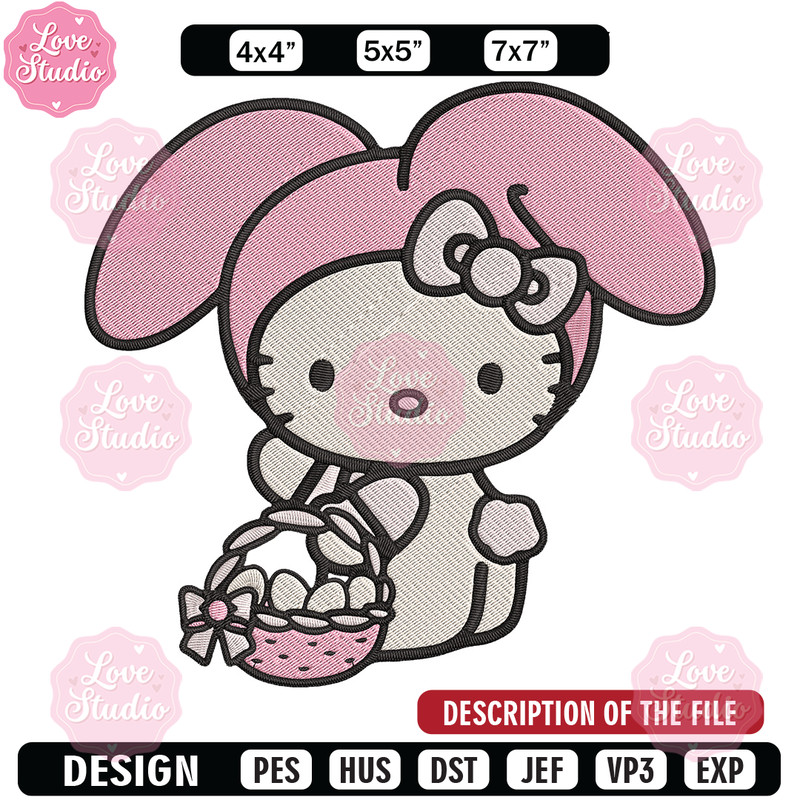 Hello Kitty Easter Embroidery Design, Hello kitty Embroidery, Embroidery File, Anime Embroidery, Digital download.jpg