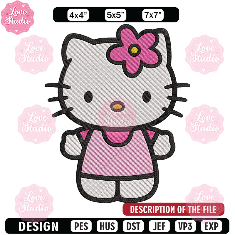 Hello kitty Embroidery Design, Hello kitty Embroidery, Embroidery File, Anime Embroidery, Anime shirt, Digital download 1.jpg