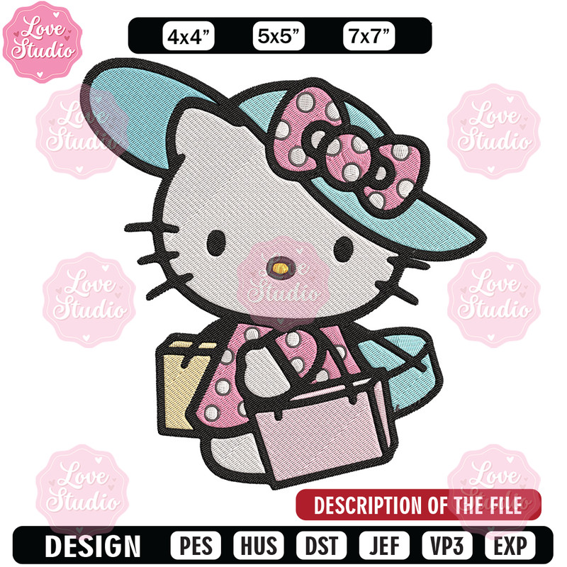 Hello kitty shopping Embroidery Design, Hello kitty Embroidery, Embroidery File, Anime Embroidery, Digital download.jpg