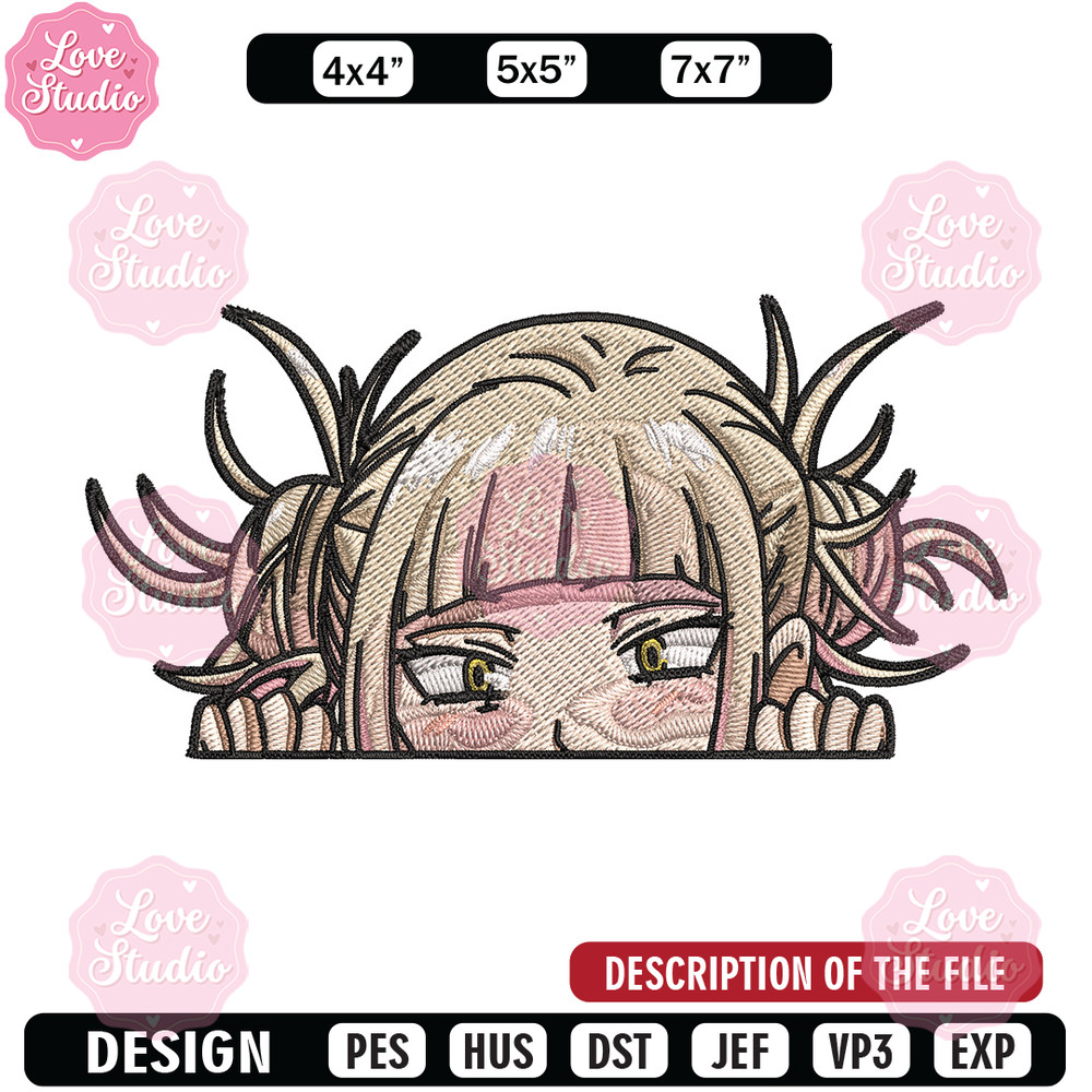 Himiko Peeker Embroidery Design, Mha Embroidery, Embroidery File, Anime Embroidery,Anime shirt, Digital download 1.jpg