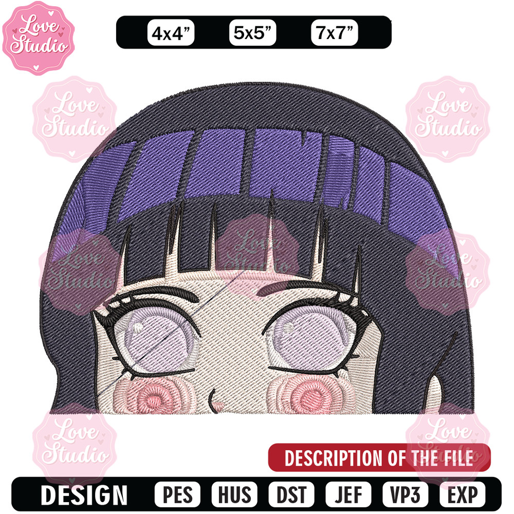 Hinata chibi Embroidery Design, Naruto Embroidery, Embroidery File, Anime Embroidery, Anime shirt, Digital download.jpg