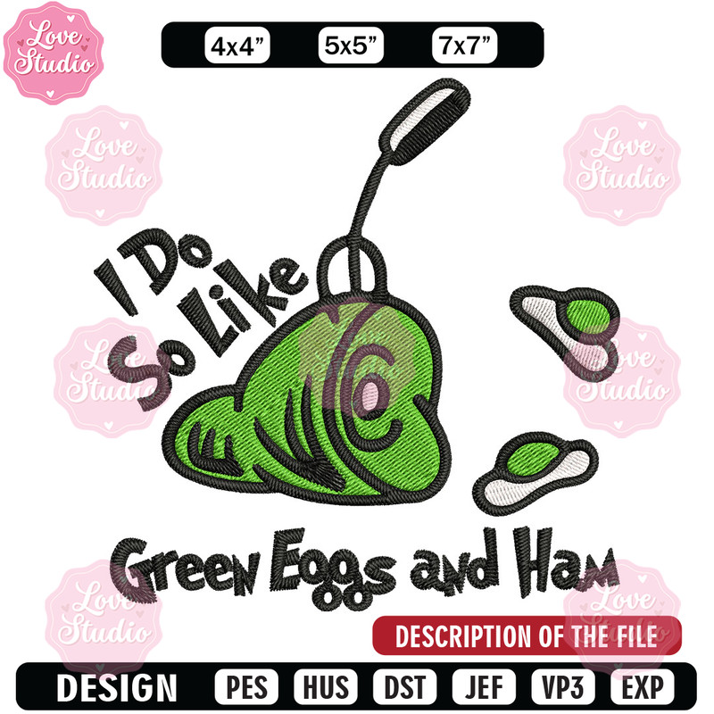 I do so like green eggs and ham Embroidery Design, green eggs Embroidery, Embroidery File, Digital download.jpg