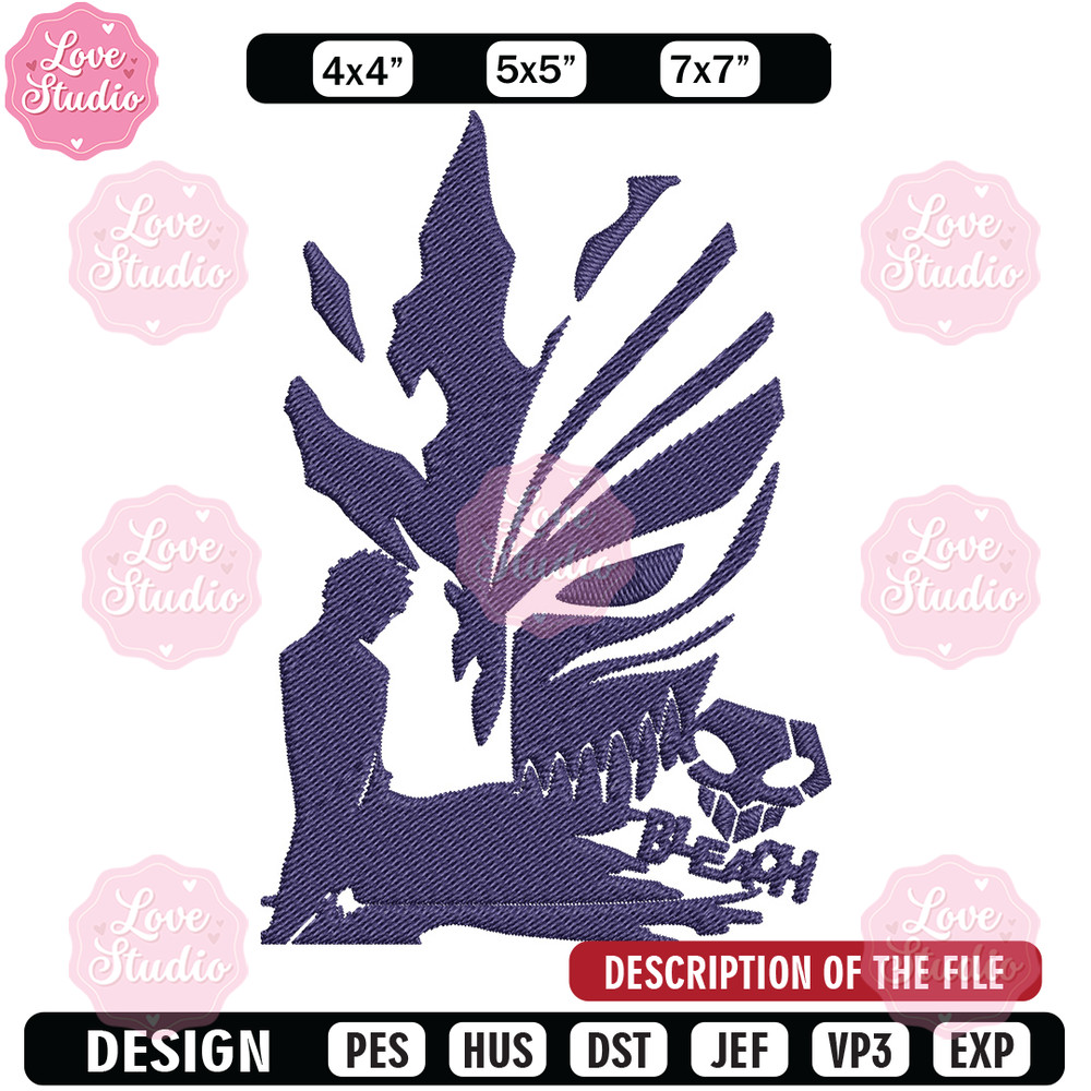 Ichigo mask Embroidery Design, Bleach Embroidery, Embroidery File, Anime Embroidery,Anime shirt, Digital download.jpg