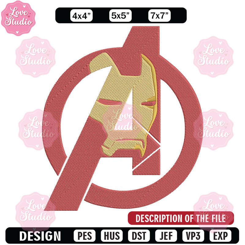Iron man logo Embroidery Design, Marvel Embroidery, Embroidery File, Anime Embroidery, Anime shirt, Digital download.jpg