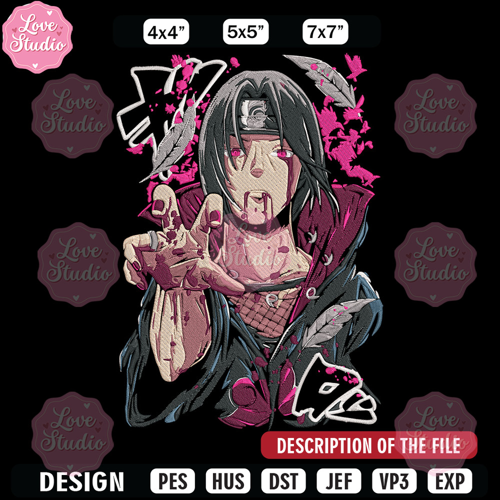 Itachi poster Embroidery Design,Naruto Embroidery, Embroidery File, Anime Embroidery,Anime shirt, Digital download.jpg