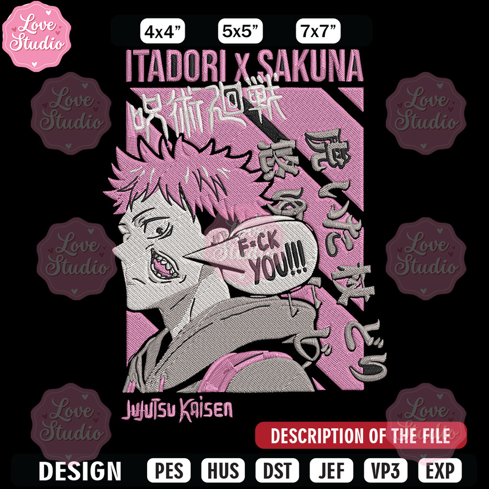 Itadori x sukuna Embroidery Design, Jujutsu Embroidery, Embroidery File, Anime Embroidery,Anime shirt, Digital download.jpg